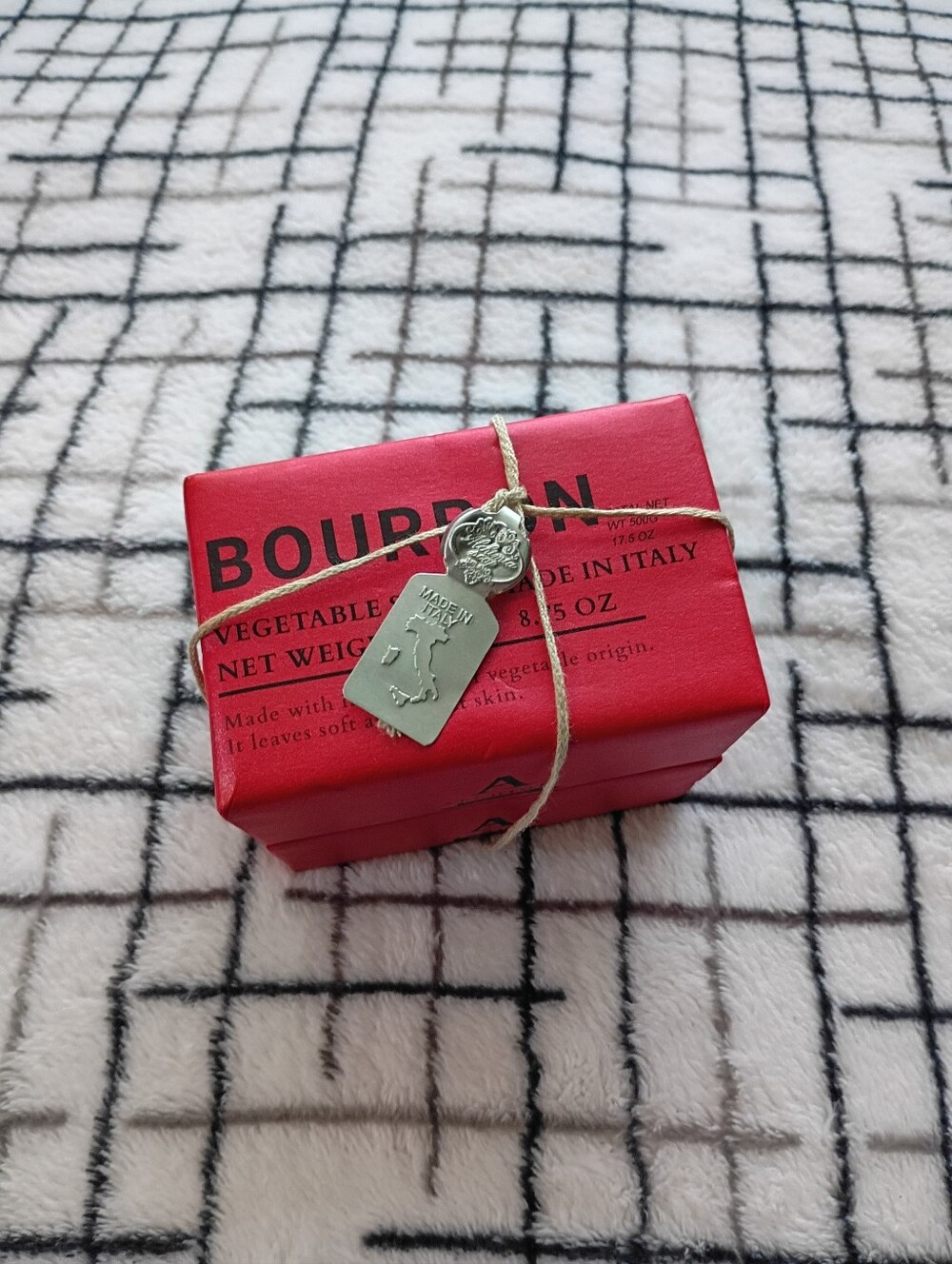 Bourbon Vegetable Soap 8.75 oz each Bar Made in Italy